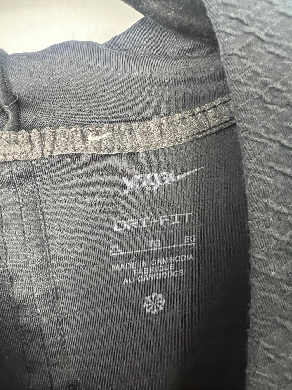 Nike Yoga Black Textured Hoodie with Logo Tag - Picture 8 of 8